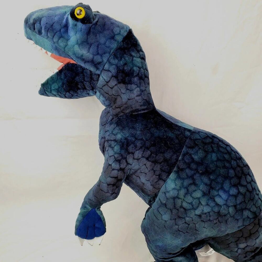 BLUE Jurassic World Velociraptor Plush Stuffed Raptor Dinosaur 22” High 42’ Long